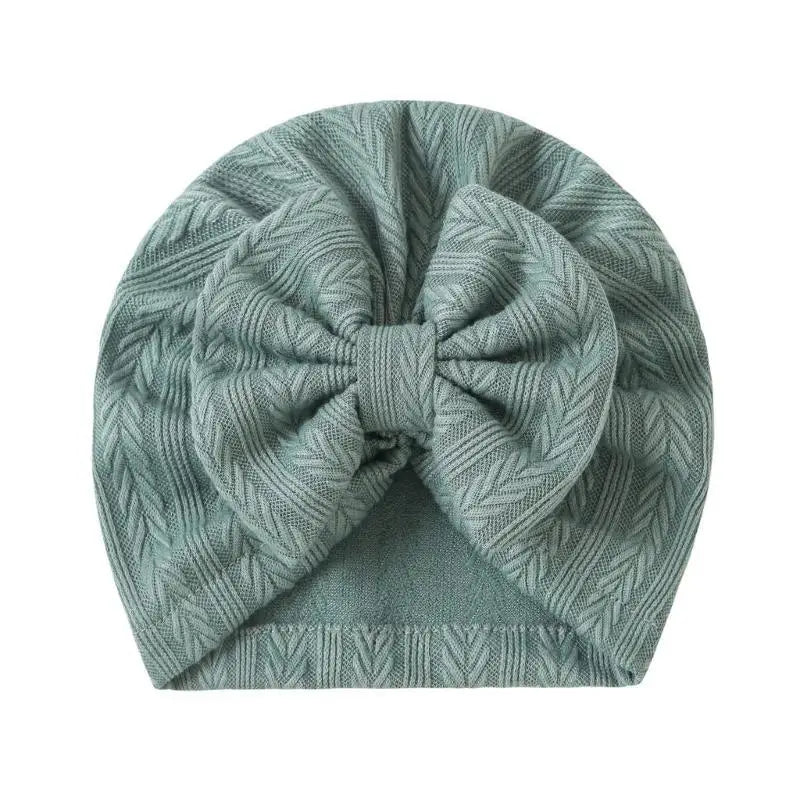 Bowknot Baby Bonnet Hat | Soft Cotton, Fits 0–24 Months Baby Bonnet Hat Peaceful Pleasures Health and Wellness Green China Mainland