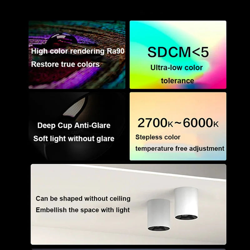Aqara T1 Downlight Dimming Round Light Zigbee 10W Beam Angle 24°36° Adaptive Lighting Dimming Smart Home for Aqara App Homekit Peaceful Pleasures Health and Wellness