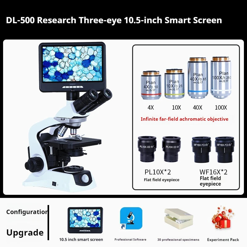 Research Grade Biological Microscope Plan/infinity Optical System Experimental University Specific Medical Photography Peaceful Pleasures Health and Wellness 6