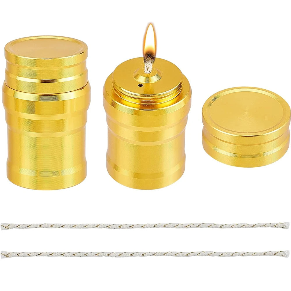 Portable Metal Mini Alcohol Burner Lamp Aluminum Alloy Alcohol Stove with Cotton Cord for Household Outdoor Camping Picnic Peaceful Pleasures Health and Wellness