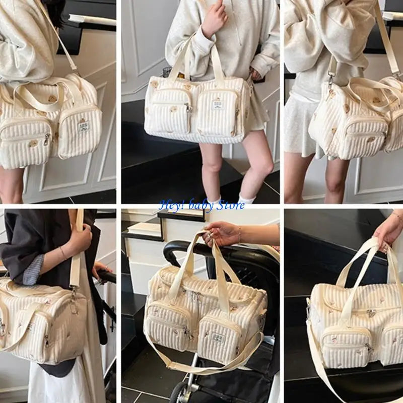 Large Floral Diaper Bag | Crossbody Mom Bag, Multi-Carry