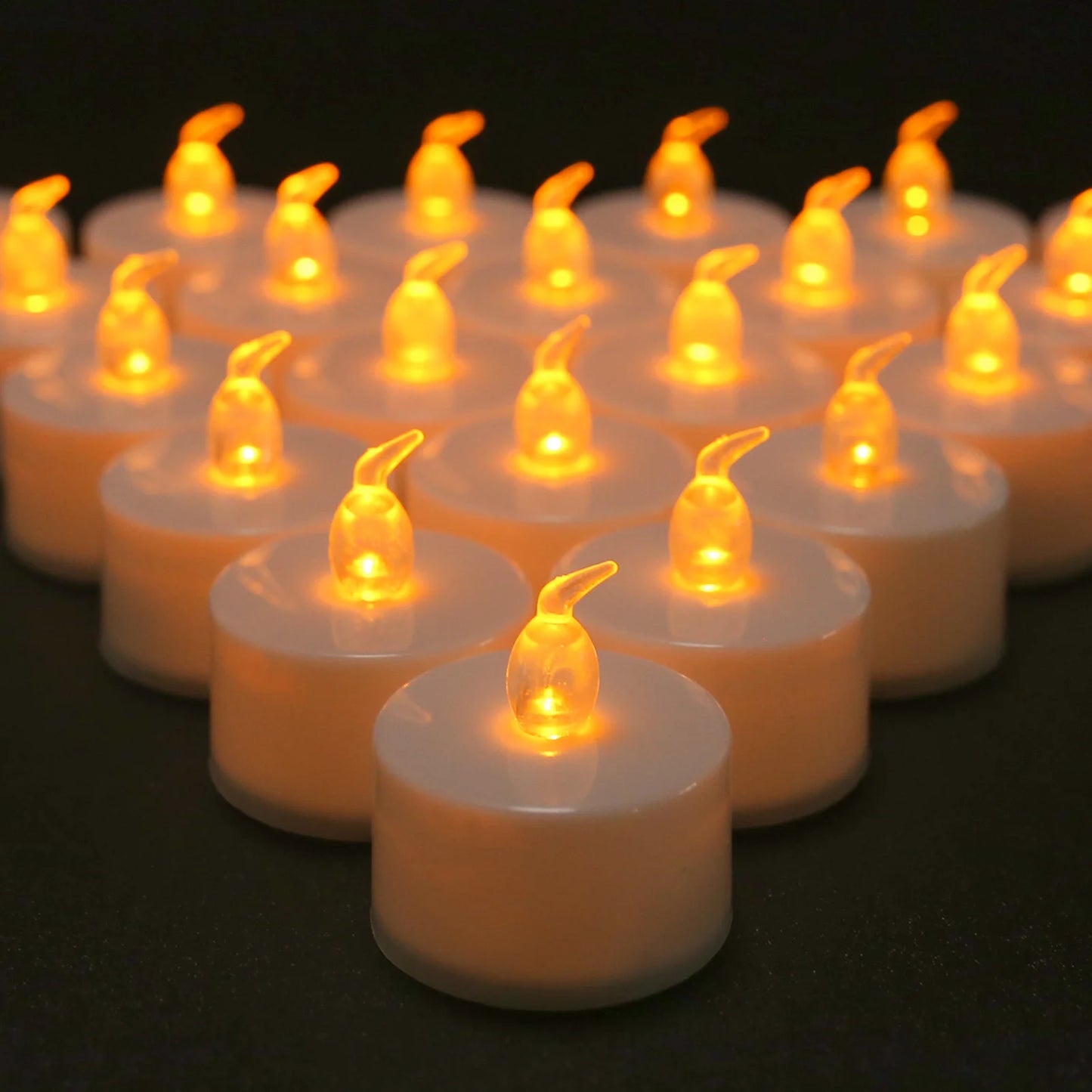12/24Pack Flameless Flickering LED Candles with/without Remote LED Tealight Electronic Lamp for Wedding Christmas Party Decor Peaceful Pleasures Health and Wellness 24Pc no remote D