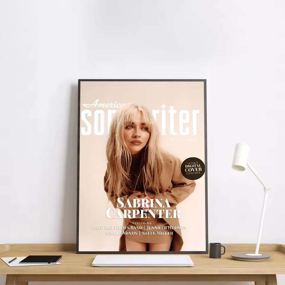 Sabrina Carpenter Portrait Poster – HD Waterproof Wall Art Decor Wall Art Poster Peaceful Pleasures Health and Wellness z5 40X50cmNoframe