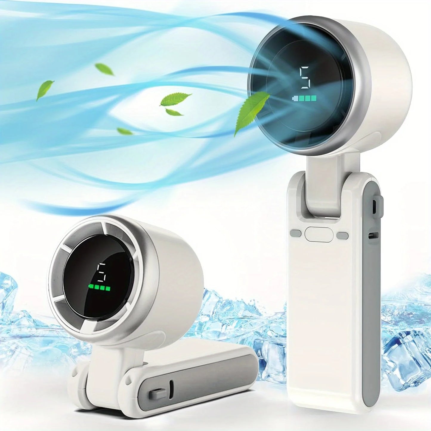 3-in-1 Portable Mini Fan | 5-Speed USB Rechargeable Travel Fan