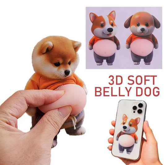 Corgi Puppy Soft Squeeze Toy & Door Bumper Guard – 2 Pack Squeeze Fidget Toy Peaceful Pleasures Health and Wellness