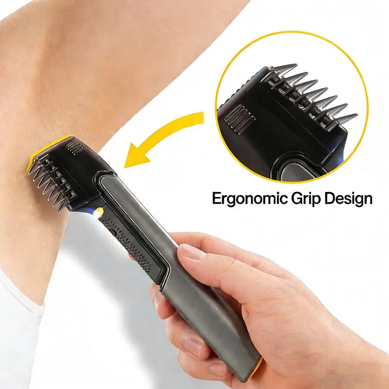 Wireless waterproof body shaving kit with USB charging, hair washing device, built-in extension handle, for home use Peaceful Pleasures Health and Wellness