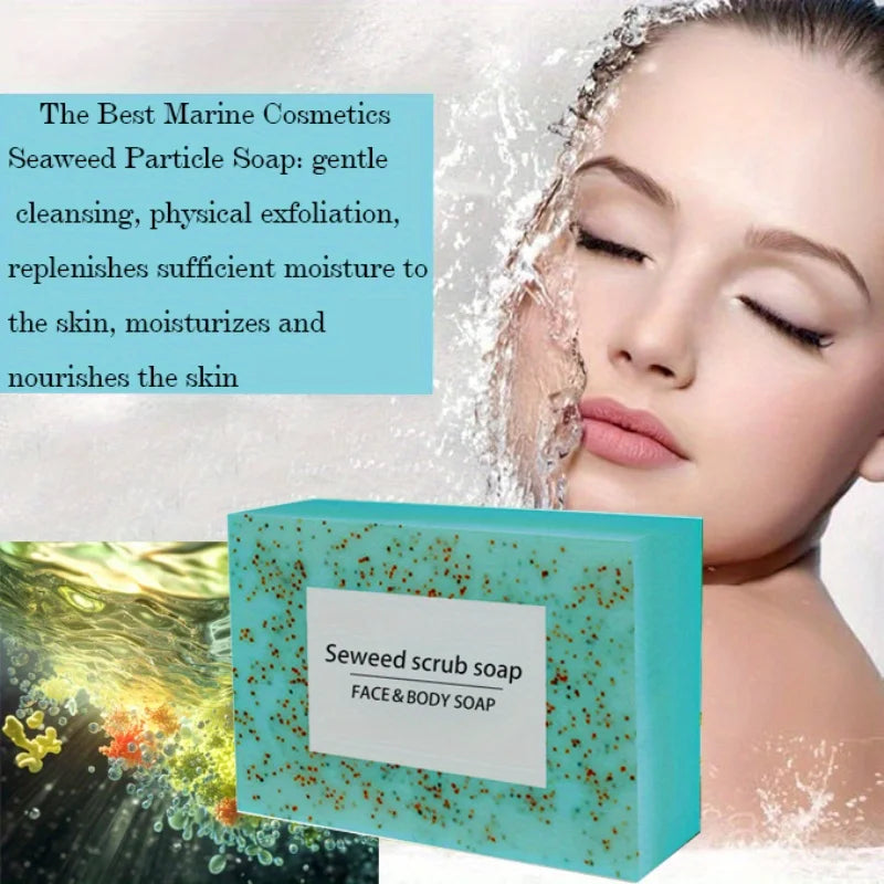Seaweed Scrub Soap with Vitamin E & Olive Oil | Face & Body