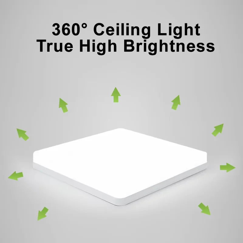 RUNTOIN Ultra-Thin LED Flush Mount Ceiling Light 18W–48W