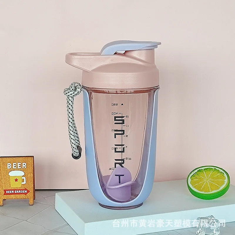 590ML Blender Shaker Bottle with Plastic Whisk Ball BPA Free Plastic Protein Shakes Leakproof for Powder Workout Gym Sport New Peaceful Pleasures Health and Wellness 03