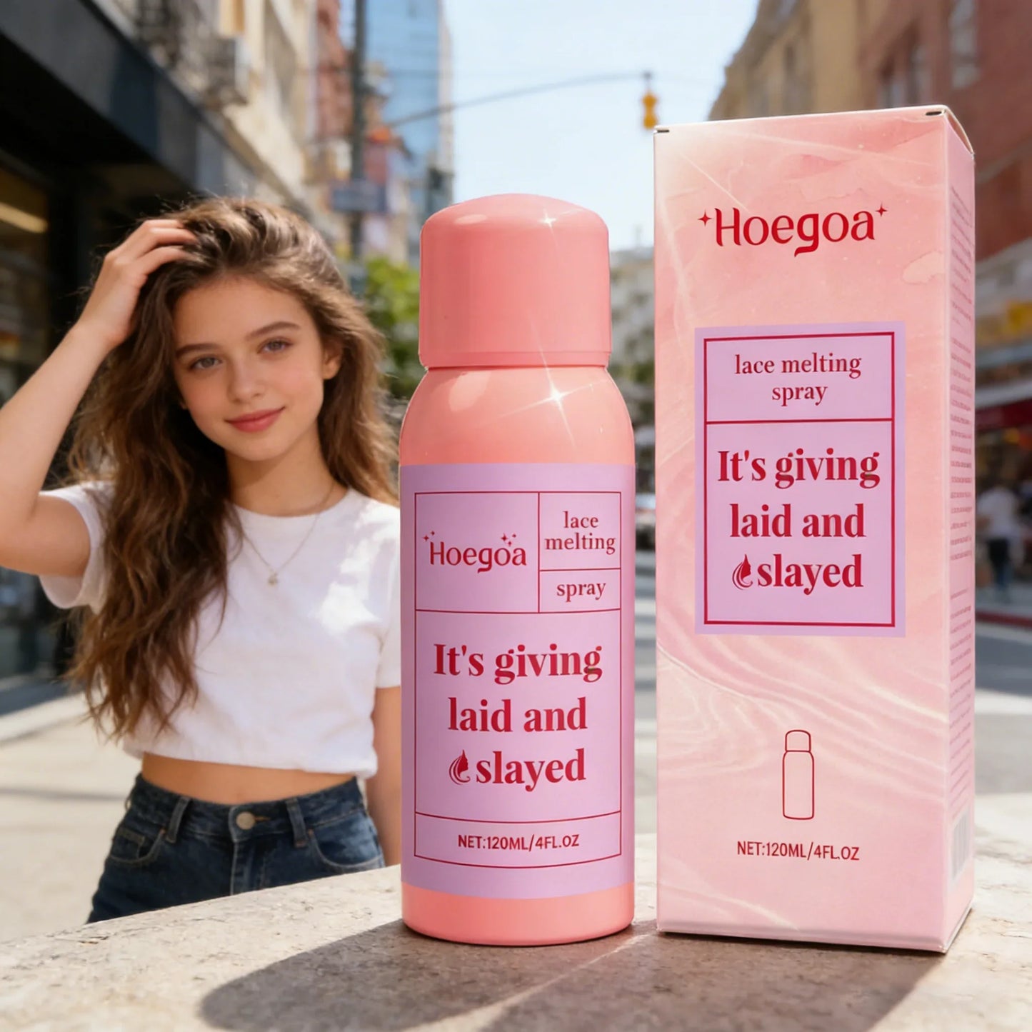 HOEGOA Lace Front Wig Adhesive Spray – Waterproof 120ml