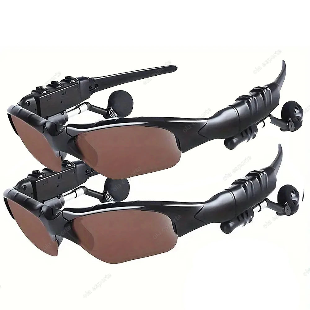 Smart Glasses Stereo Earphones Wireless Headset with Mic Glasses Sunglasses for Driving Cycling Sports Noise Reduction Headphon Peaceful Pleasures Health and Wellness 2Br