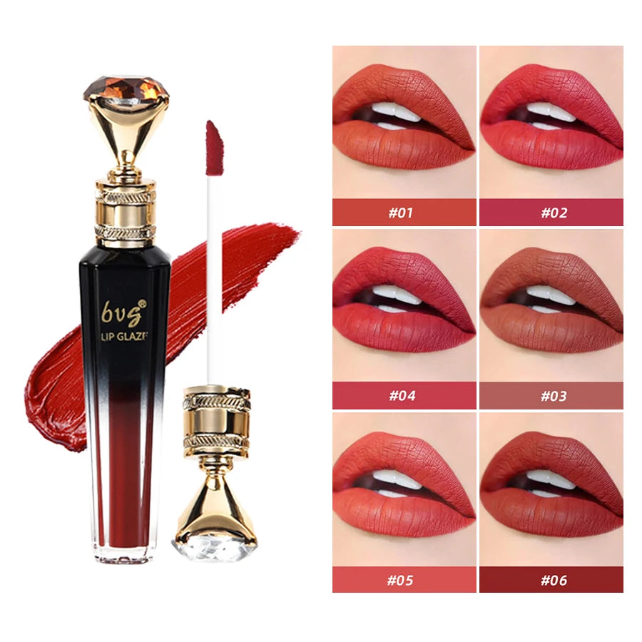 BVG Velvet Matte Lip Gloss – Waterproof & Moisturizing, 6 Shades
