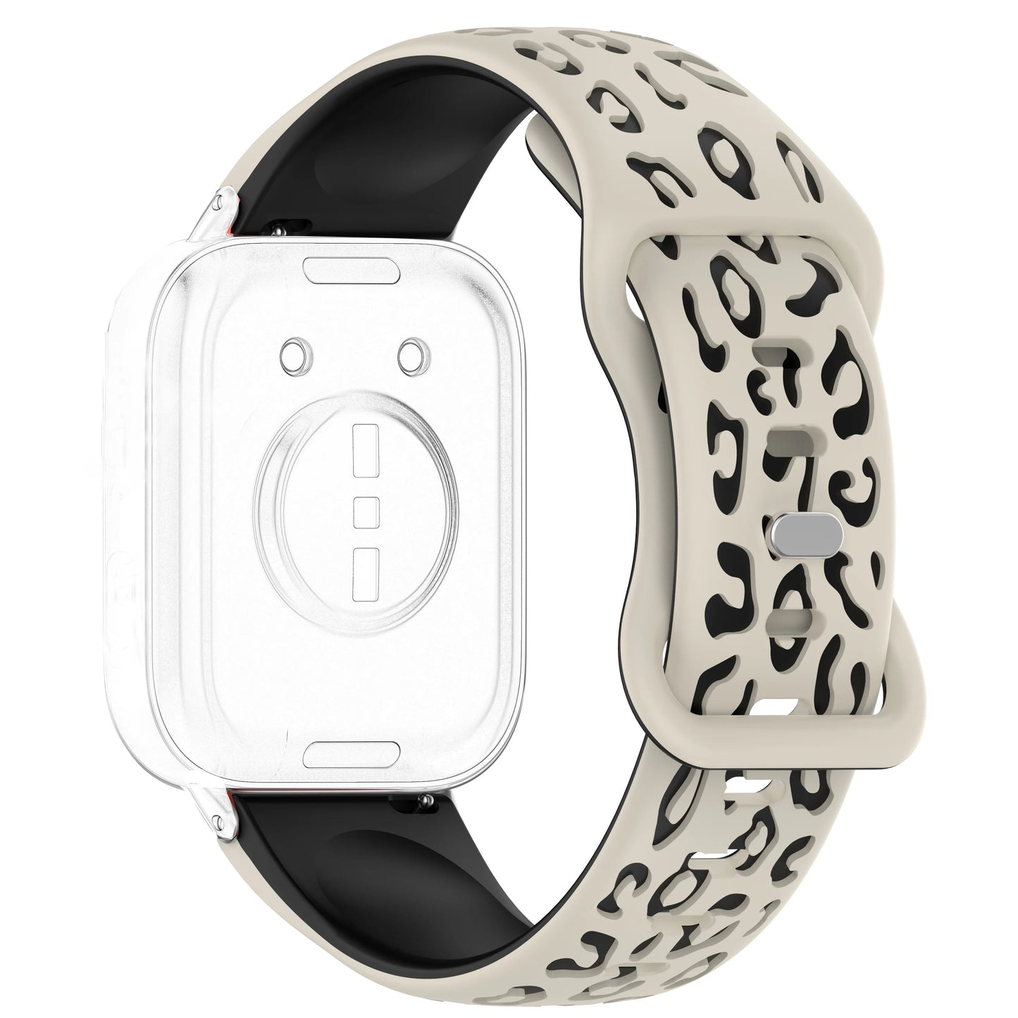 Silicone Leopard Watch Band 18/20/22mm – Amazfit, Samsung, Huawei Peaceful Pleasures Health and Wellness Starlight whiteBlack 18mm