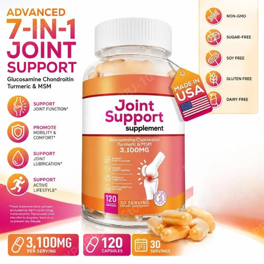 7-in-1 Joint Wellness Formula | Glucosamine Chondroitin MSM Turmeric Joint Wellness Supplement Peaceful Pleasures Health and Wellness