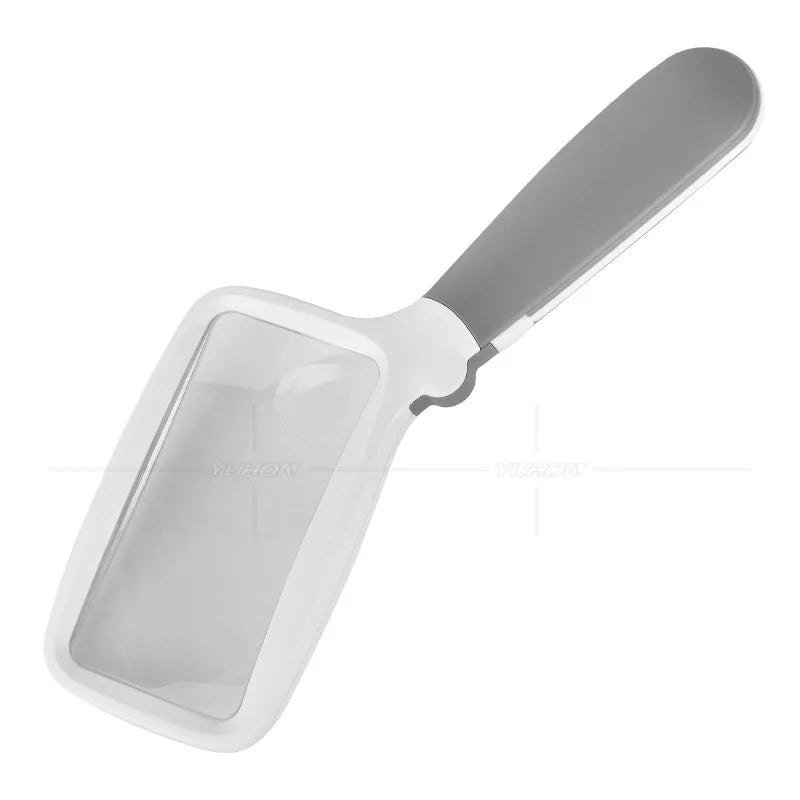 Folding Portable Handheld Usb Charging 5 Led Lights 4X 8X Reading, Reading, and Newspaper Magnifying Glass Peaceful Pleasures Health and Wellness gray