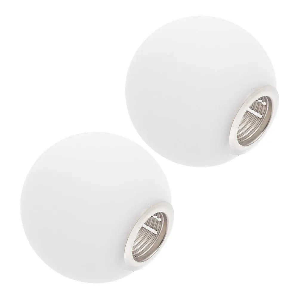 2Pcs White Round Ball Lampshade Glass G9 Metal Base Shatterproof Replacement Globe Glass Shade Soft Light for Living Room Peaceful Pleasures Health and Wellness