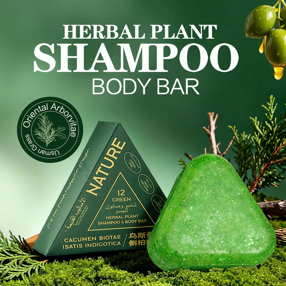 AILKE Herbal Shampoo Bar – Anti-Dandruff & Hair Growth 120g