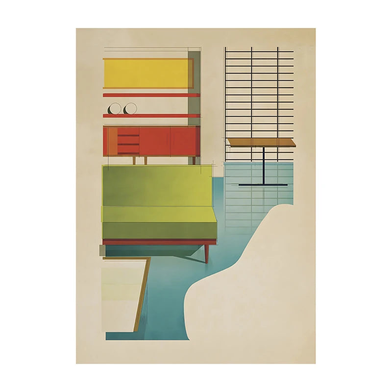 Bauhaus Exhibition Poster Chair Canvas Painting Bauhaus Print Wall Art Picture for Living Room Cuadros Home Decoratio Peaceful Pleasures Health and Wellness