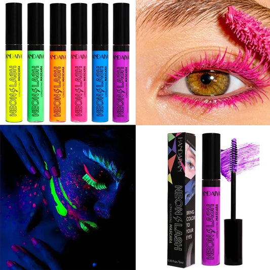 Neon Fluorescent Mascara – Waterproof, Fast Dry, Curling & Lengthening Colorful Mascara Peaceful Pleasures Health and Wellness