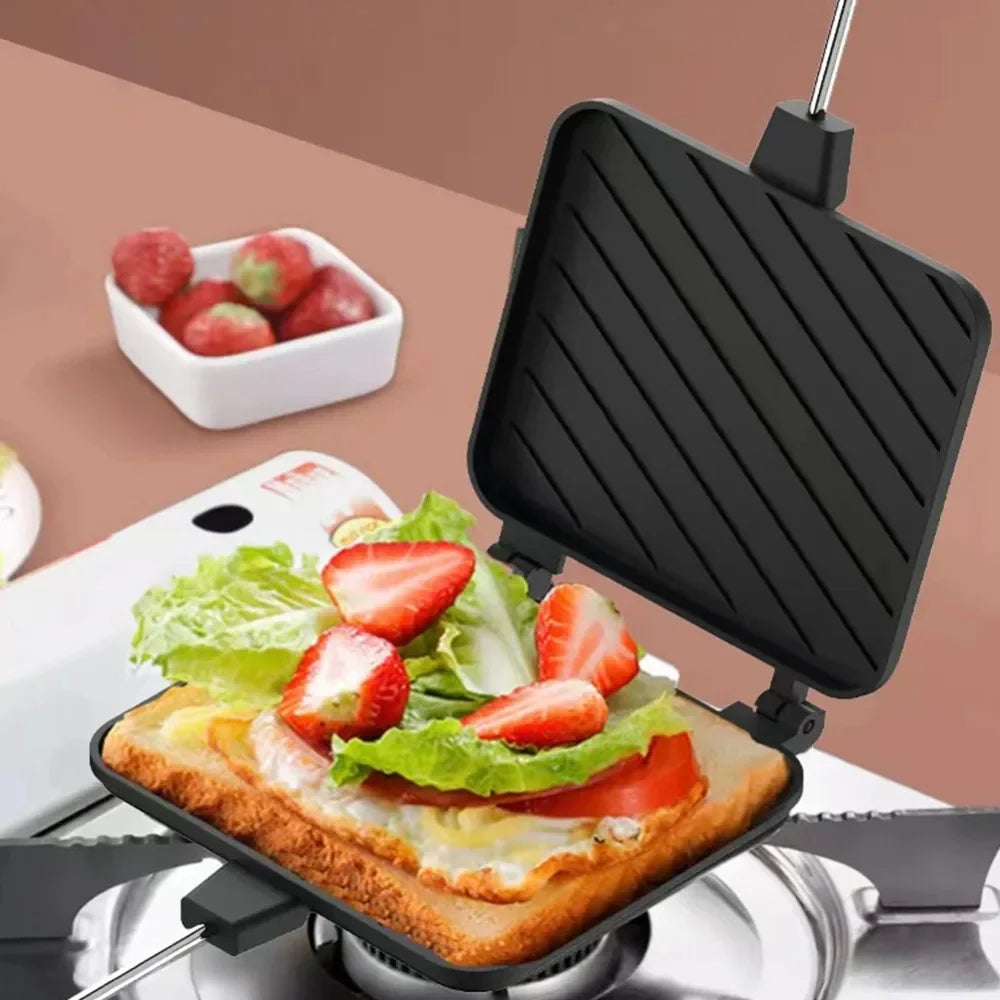 Double-Sided Non-Stick Sandwich Baking Pan – Aluminum Griddle for Pancakes, Omelets, Camping & BBQ