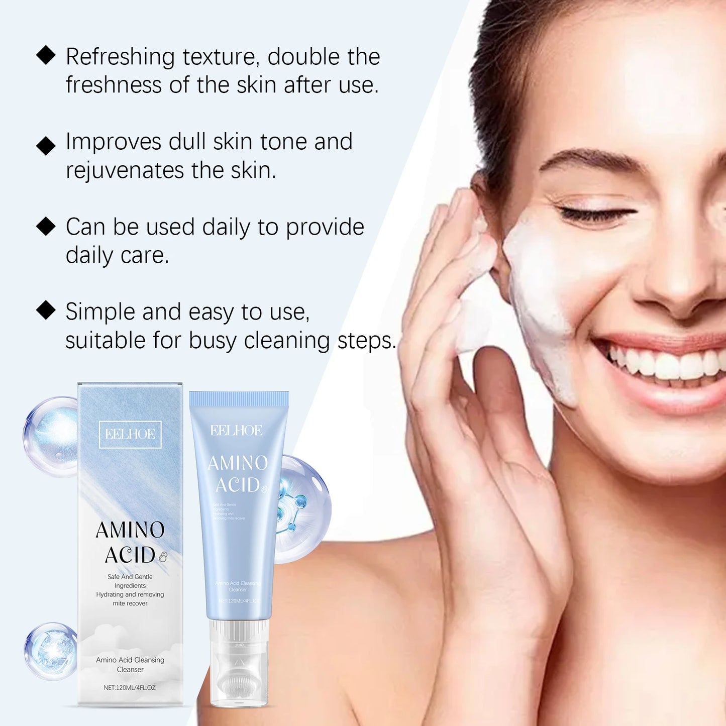 Amino Acid Foaming Face Wash – Oil Control & Acne Care 120g