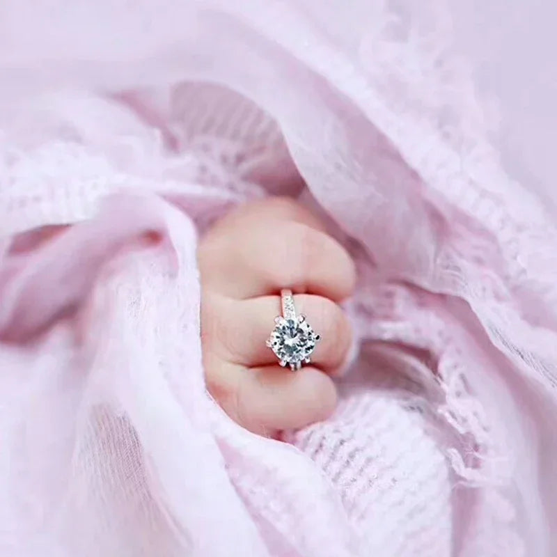 Newborn Photography Rings - Rhinestone Baby Photo Props for Girls & Boys - Shimmering Crystal Rings for Infant Shoot Studio Peaceful Pleasures Health and Wellness
