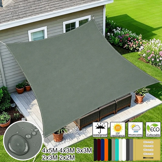 Waterproof Sun Shade Cloth with Grommets | Pergola Canopy Tarp Outdoor Shade Canopy Peaceful Pleasures Health and Wellness