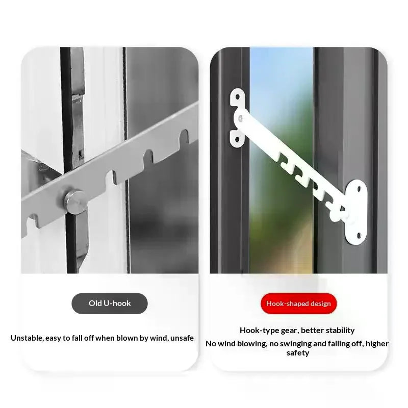 Adjustable Casement Window Stopper Lock & Sash Stay Latch