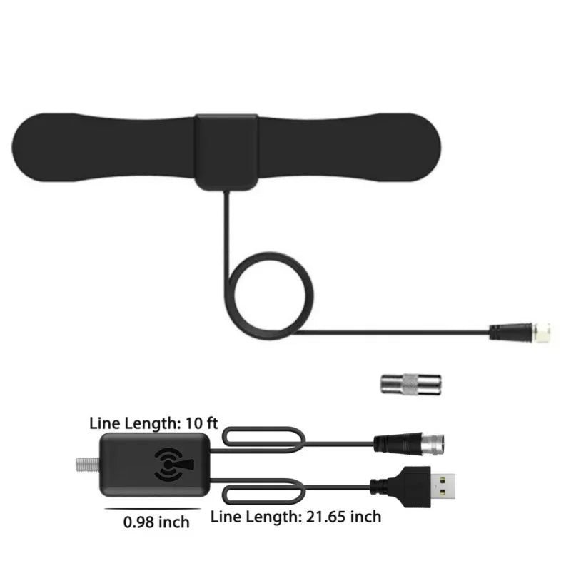 4K 1080p Digital TV Antenna – 200-Mile VHF UHF Signal Booster
