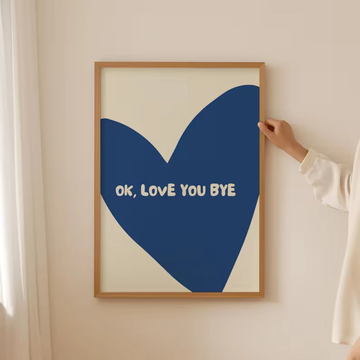 Ok Love You Bye Olivia Dean Wall Art Print Canvas Painting Poster Picture For Living Room,Bedroom Home Decor Peaceful Pleasures Health and Wellness G3599-4 21x30cm No Frame