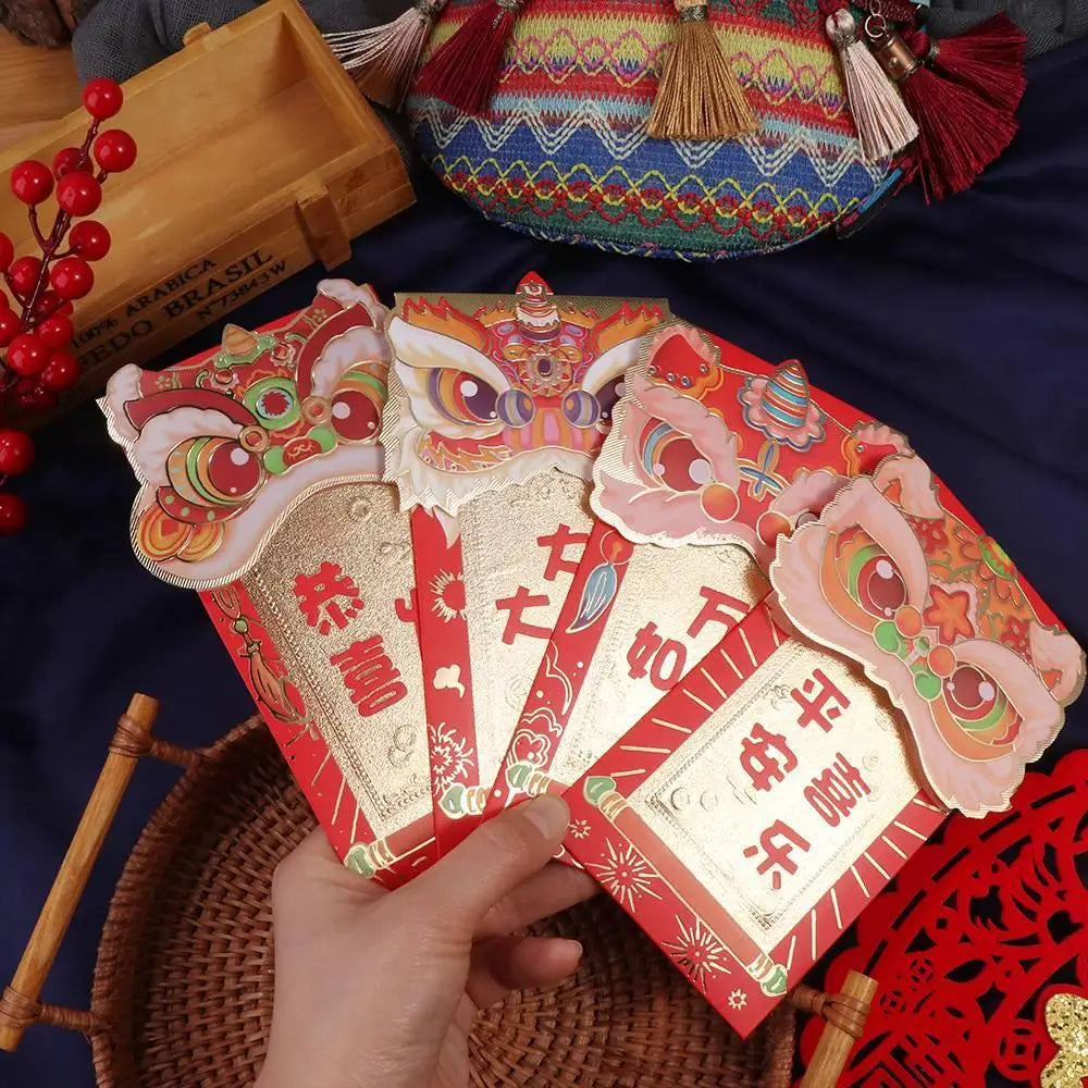 2024 New Year Packet Red Envelope Dragon Pattern Best Wishes Money Pocket Luck Money Bag Good Luck Money Bags Wedding Birthday Peaceful Pleasures Health and Wellness