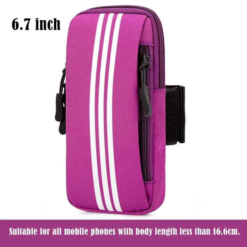 armband on the phone running bag for phone bags accessories wrist armbands mp3 mp4 bags sport phone cell phone accessories woman Peaceful Pleasures Health and Wellness Purple(6.7 inch) China Mainland