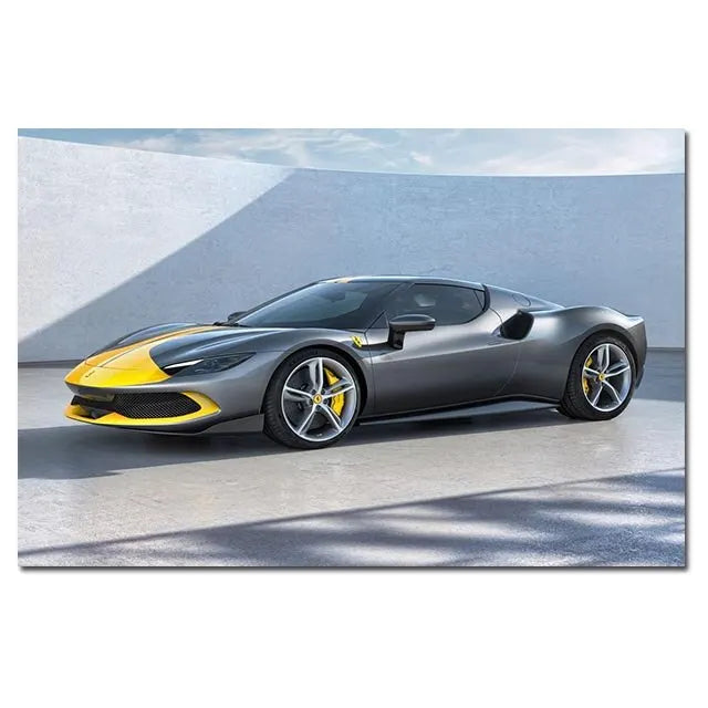 Supercar Canvas Wall Art | Sport Car Poster for Living Room Canvas Wall Art Peaceful Pleasures Health and Wellness 6 40x60cm Unframed