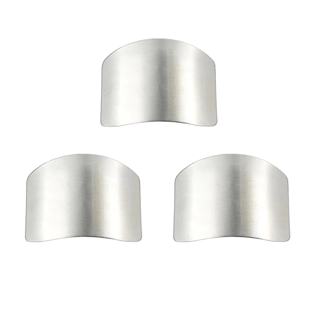 Vegetable Slicer Kitchen Small Tools Hand Guard Creative Finger Guard Cover Multi-functional Stainless Steel Anti-cutting Tool Peaceful Pleasures Health and Wellness 3PCS
