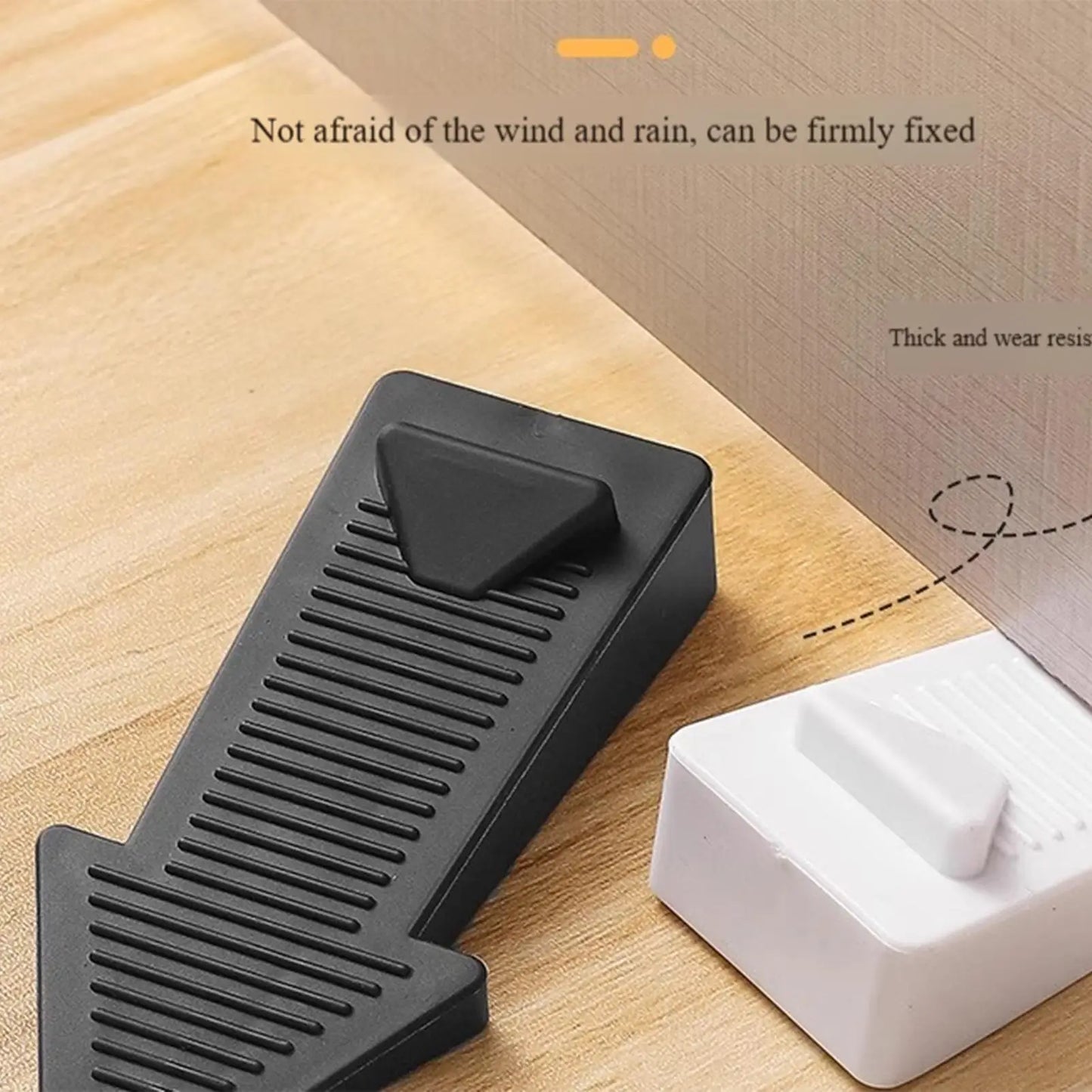 Anti-Slip Rubber Door Stopper Wedge for Home & Office