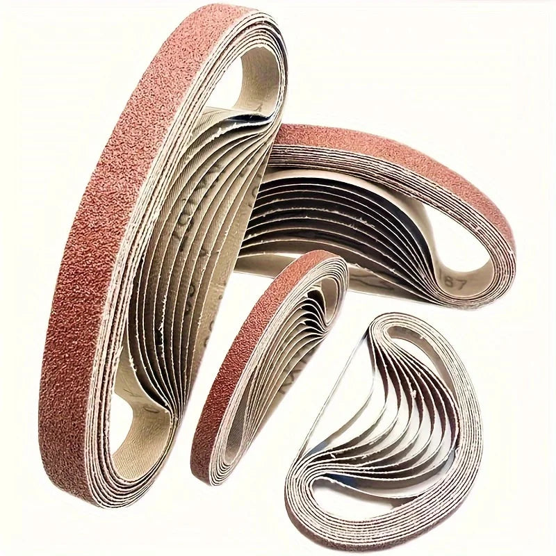 10pcs 60/100/240/320/800#Small Mini Belt Sander For Grinding Stainless Steel Polishing Rust Removing Abrasive Fabric 520x20mm Peaceful Pleasures Health and Wellness
