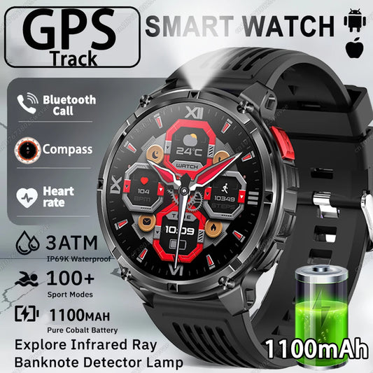 Ola Esporte HW12 Men's Smart Watch | 1.7" Screen, 1100mAh Battery Men's Smartwatch Peaceful Pleasures Health and Wellness
