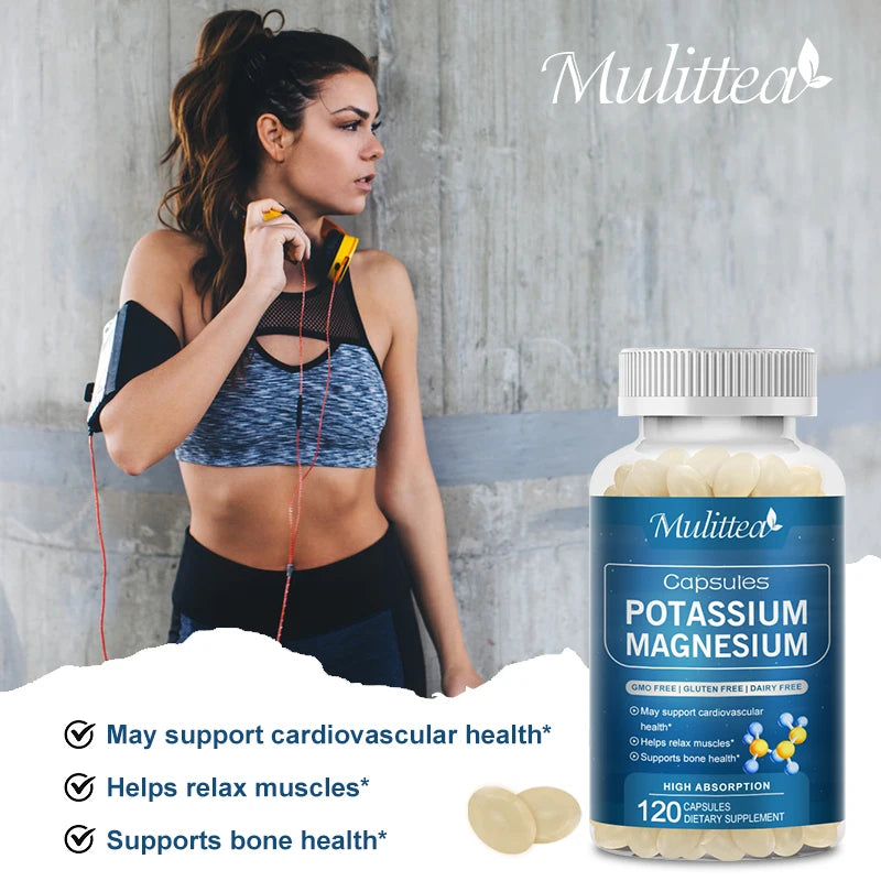 Potassium Magnesium & Zinc Capsules – Muscle Cramps, Sleep & Migraine Relief | 45-Day Supply Peaceful Pleasures Health and Wellness