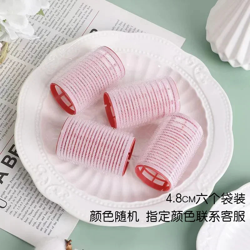 6Pcs Hair Rollers Heatless Curlers No Heat Hair Bangs Volume Salon Hairdressing Curlers Sticky Hair Styling Tool Peaceful Pleasures Health and Wellness 4.8cm-random-6pcs