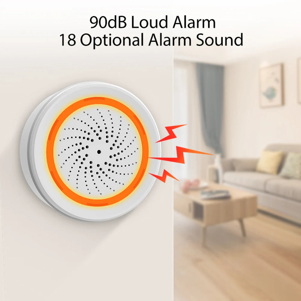 Smart Siren Alarm Tuya Zigbee Sound Light Sensor Smart Alarm Siren App Remote Control Home Security Protection System Peaceful Pleasures Health and Wellness Australia