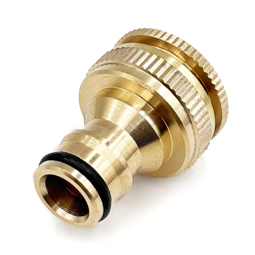 Brass Faucet Tap Connector Mixer Hose Adaptor Quick Connecter 1/2 3/4 Copper Hose Coupling Adapter Garden Watering Fittings Tool Peaceful Pleasures Health and Wellness