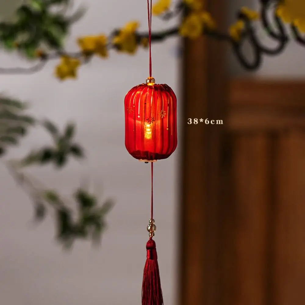 2026 Horse Year Chinese New Year Red Handheld Lantern & Tassel