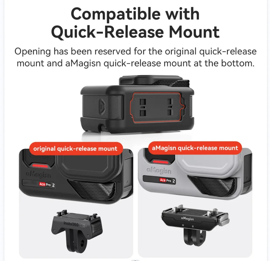 Insta360 Ace Pro 2 Silicone Case + Lens Cover & Neck Strap