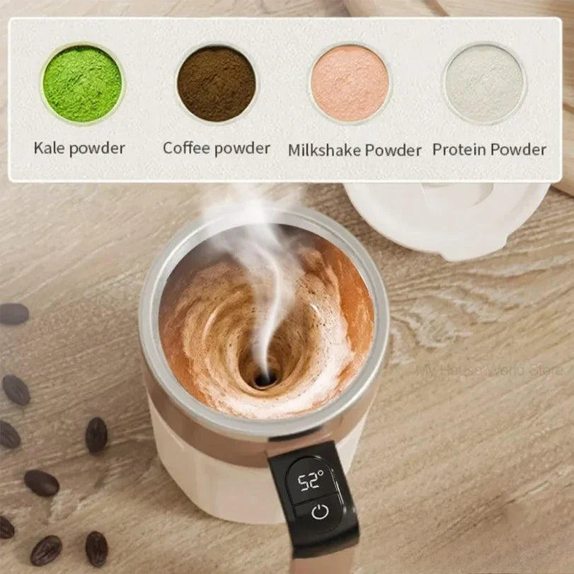 400ml Self-Stirring Coffee Mug | Temperature Display & USB Charge