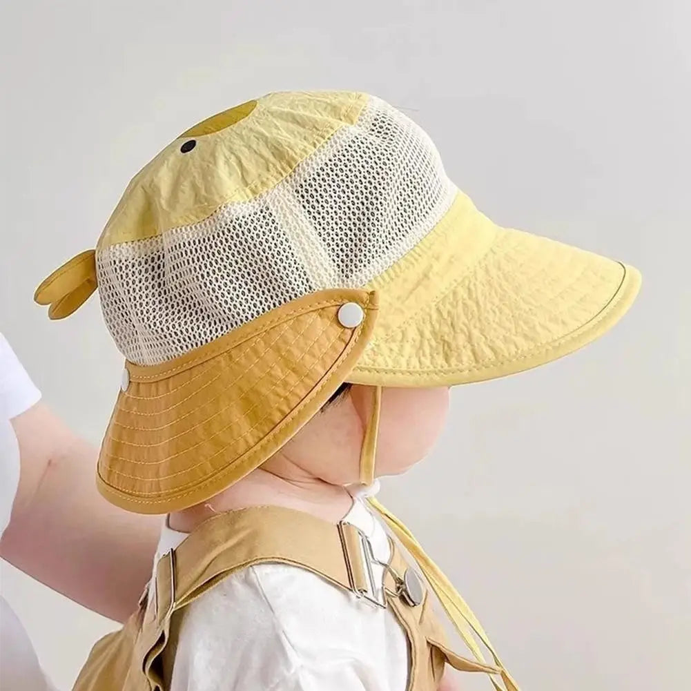 Kids Wide Brim Mesh Bucket Sun Hat for Boys & Girls | Summer