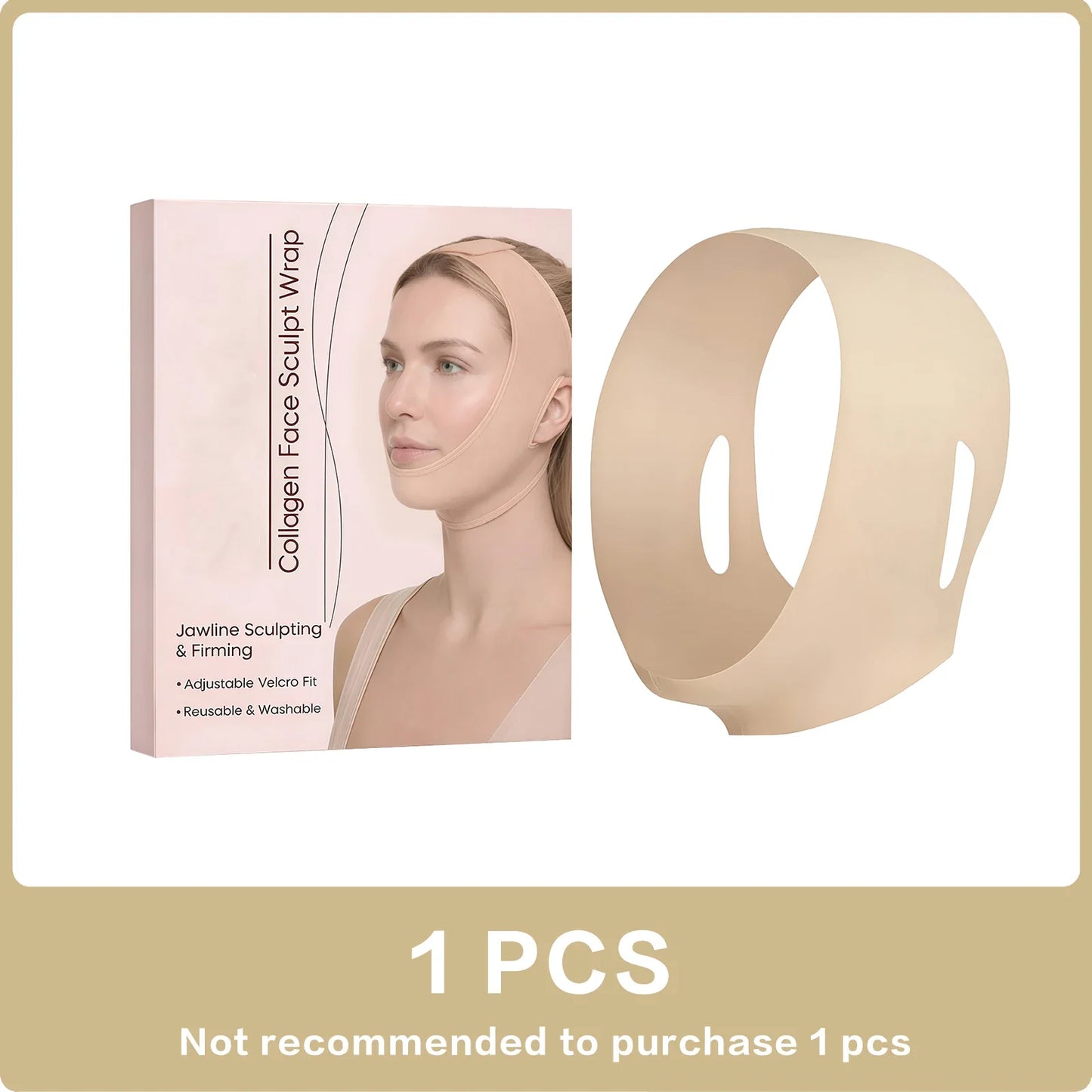 V-Line Jaw Lifting Face Strap – Breathable Contour Wrap