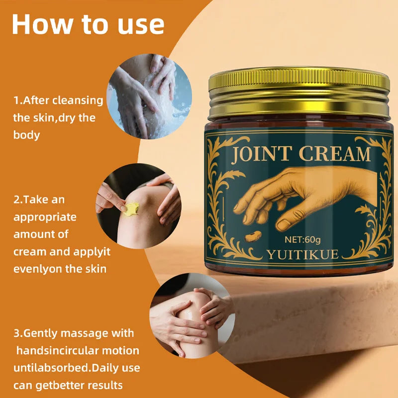YUITIKUE Joint Care Cream 60g | Bee Venom, Collagen & Hyaluronic Joint Care Cream Peaceful Pleasures Health and Wellness