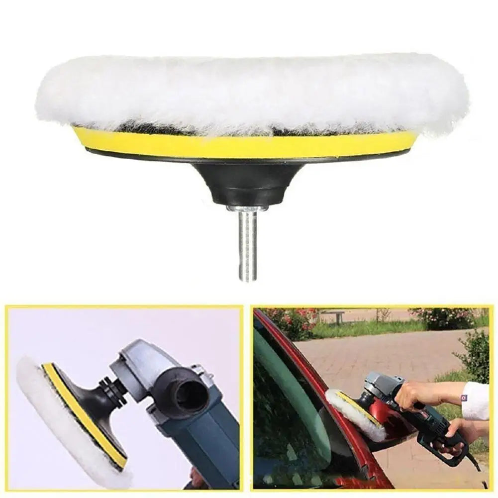 4-Inch Wool Polishing Pad Kit for Car Waxing & Paint Correction