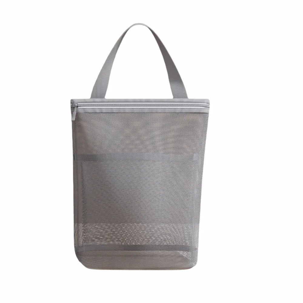 Hanging Mesh Toiletry Bag – Breathable Zipper Organizer
