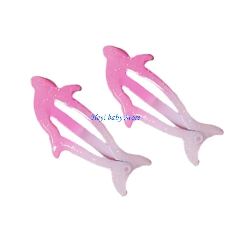 Glitter Dolphin Hair Clips for Girls – Cute Alloy Barrettes
